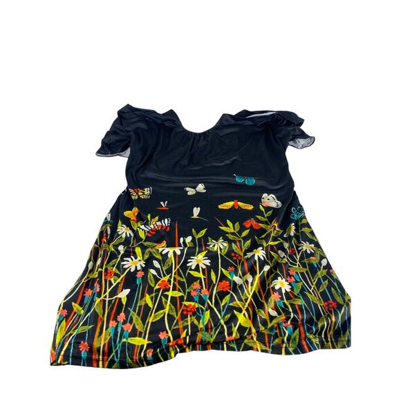 open shoulder women's Black butterfly dress XXL - Picture 4 of 5